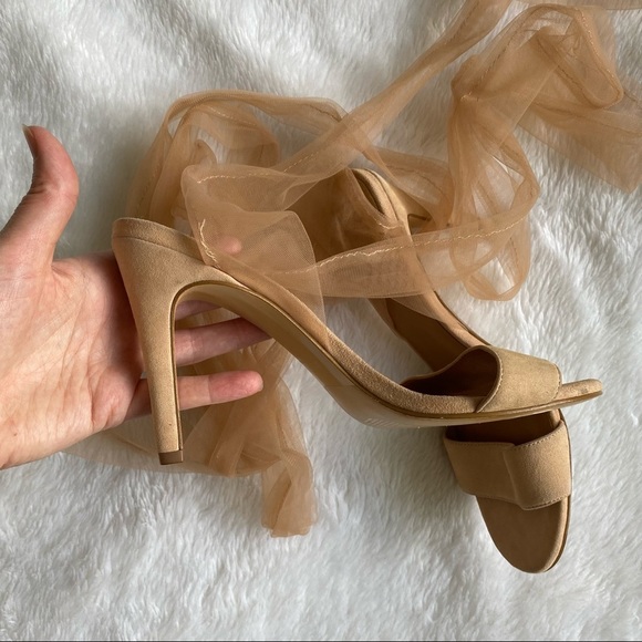 JAGGAR | Aura Suede Leather Lace Up Heels - Picture 11 of 16